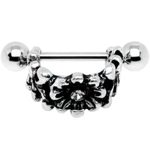 16G 3/8 Clear Gem Floral Wreath Cuff Cartilage Earring