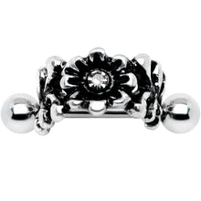 16G 3/8 Clear Gem Floral Wreath Cuff Cartilage Earring