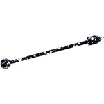 14G Black White Make A Point Industrial Barbell 38mm