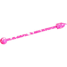 14G Pink White Make A Point  Industrial Barbell 38mm