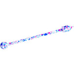 14G Pink White Blue Make A Point Industrial Barbell 38mm