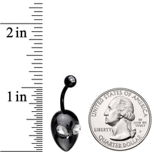 Clear Gem Midnight Black Alien Invasion Belly Ring