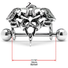 14G 9/16 Dueling Elephants Nipple Shield Set