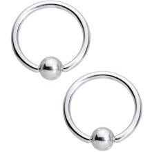 14G 13mm Rainbow Alien Spaceship BCR Captive Nipple Ring Set