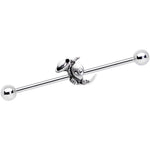 14G UFO Aliens Are Watching Industrial Barbell 38mm