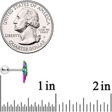 16G 1/4 Iridescent Creepy Space Alien Cartilage Tragus Earring