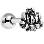 16G 1/4 Mindfully Meditative Lotus Flower Cartilage Tragus Earring