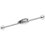 14G Halloween Skeleton Hand Barbell Industrial 38mm