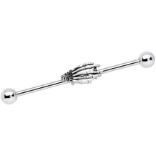 14G Halloween Skeleton Hand Barbell Industrial 38mm
