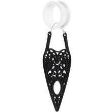 Black Spirit of Halloween Planchette Tunnel Plug Earrings