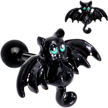 16G 5/16 Black Halloween Batty Bat Cartilage Tragus Earring