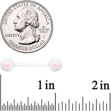 Flexible Acrylic Holiday Disco Ball Barbell Tongue Ring Set of 3