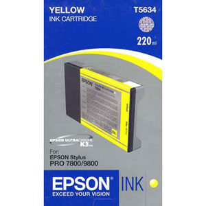New, Pre-Owned - Epson T5634 Yellow Ink Cartridge