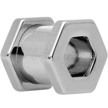 0G Geometric Hexagon Screw Fit Tunnel Plug Set