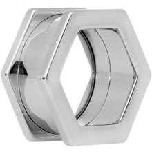 3/4 Geometric Hexagon Screw Fit Tunnel Plug Set