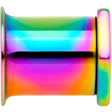 Rainbow Geometric Hexagon Double Flare Tunnel Plug Set 3mm to 25mm