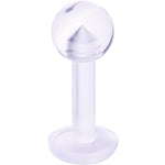 14G 1/4 Clear Flexible Bioplast Labret Monroe Retainer