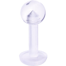 14G 1/4 Clear Flexible Bioplast Labret Monroe Retainer