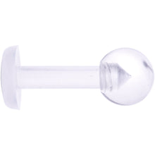 14G 1/4 Clear Flexible Bioplast Labret Monroe Retainer