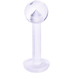 14G 5/16 Clear Flexible Bioplast Labret Monroe Retainer