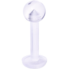 14G 5/16 Clear Flexible Bioplast Labret Monroe Retainer