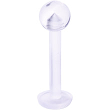 14G 3/8 Clear Flexible Bioplast Labret Monroe Retainer