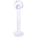 14G 1/2 Clear Flexible Bioplast Straight Barbell Retainer