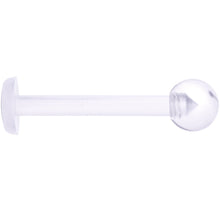 14G 1/2 Clear Flexible Bioplast Straight Barbell Retainer