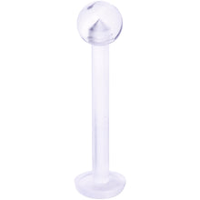 14G 9/16 Clear Flexible Bioplast Straight Barbell Retainer