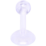 16G 1/4 Clear Flexible Bioplast Labret Monroe Tragus Retainer