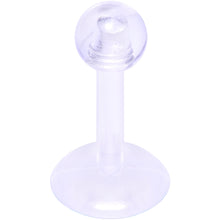 16G 1/4 Clear Flexible Bioplast Labret Monroe Tragus Retainer