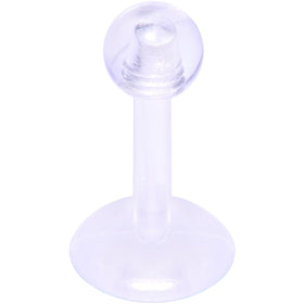 16G 1/4 Clear Flexible Bioplast Labret Monroe Tragus Retainer