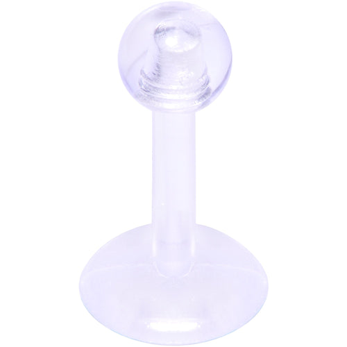 16G 1/4 Clear Flexible Bioplast Labret Monroe Tragus Retainer