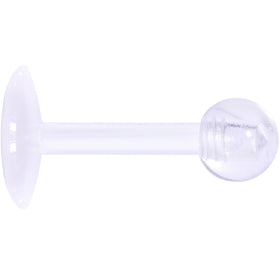 16G 1/4 Clear Flexible Bioplast Labret Monroe Tragus Retainer