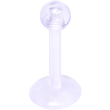 16G 5/16 Clear Flexible Bioplast Labret Monroe Tragus Retainer