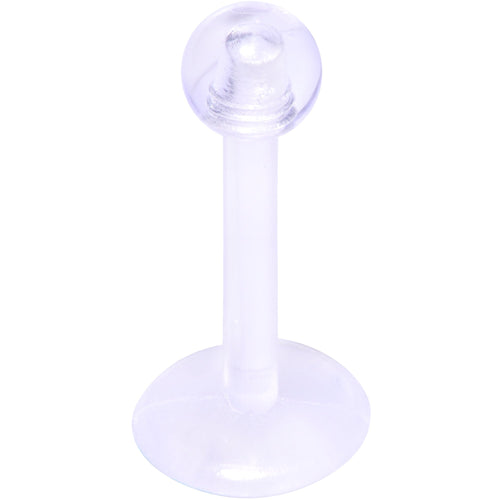 16G 5/16 Clear Flexible Bioplast Labret Monroe Tragus Retainer