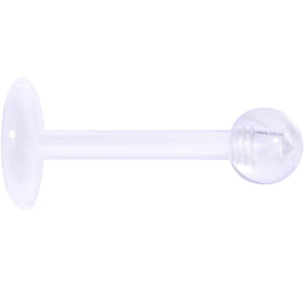 16G 5/16 Clear Flexible Bioplast Labret Monroe Tragus Retainer