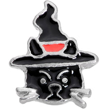 16G 1/4 Halloween Black Cat Cartilage Tragus Earring