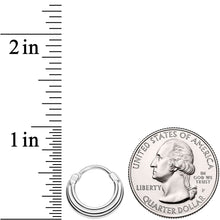 16G 3/8 Delicate Grooves Hinged Septum Ring