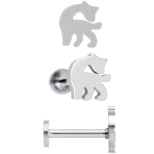 16G 5/16 Multicolor Internally Threaded Giraffe Labret Set of 4