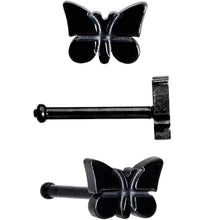 20G 1/4 Multicolor Butterfly Nose Bone Set of 4