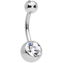 Clear Red Gem Holiday Santas Cap Christmas Dangle Belly Ring Set of 4