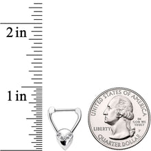 16G 3/8 Clear Gem Alien Septum Clicker