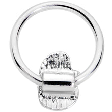 16G 3/8 Clear Gem Happy Santa BCR Captive Ring