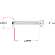 16G 3/8 Red Green CZ Gem Holiday Star Labret Tragus Set of 3