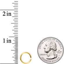 16G 5/16 Gold Tone Titanium IP Circular Ring