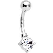Clear Gem Gold Tone Winter Snowflake Belly Ring Set of 4