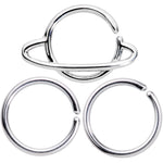 16G 3/8 Saturn and Friends Seamless Circular Ring Set of 3