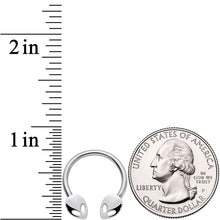 14G 13mm Outer Space Aliens Horseshoe Nipple Ring Set