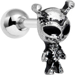 16G 1/4 Sweet Black Eyed Alien Tragus Cartilage Earring